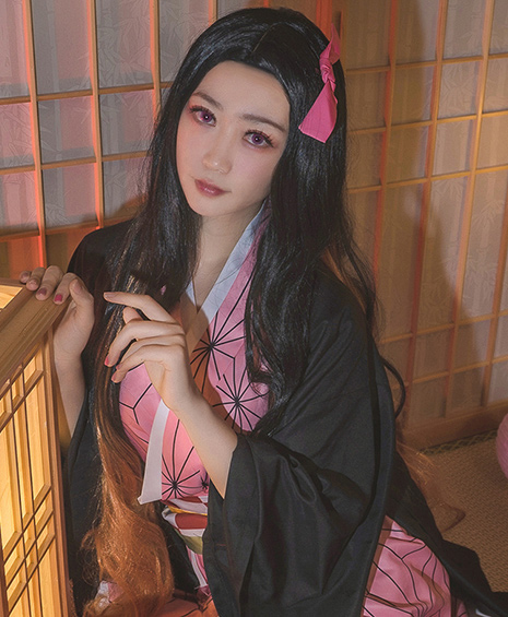 鬼滅 コスプレイヤー禰豆子写真,