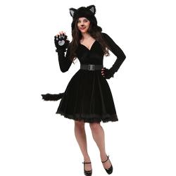 女性用 黒猫 猫 コスプレ衣装